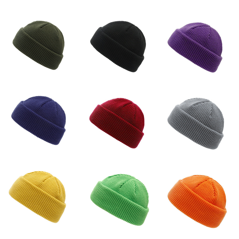 Knit Beanie Hat Warm - Winter Solid Beanies Knitted Men Women