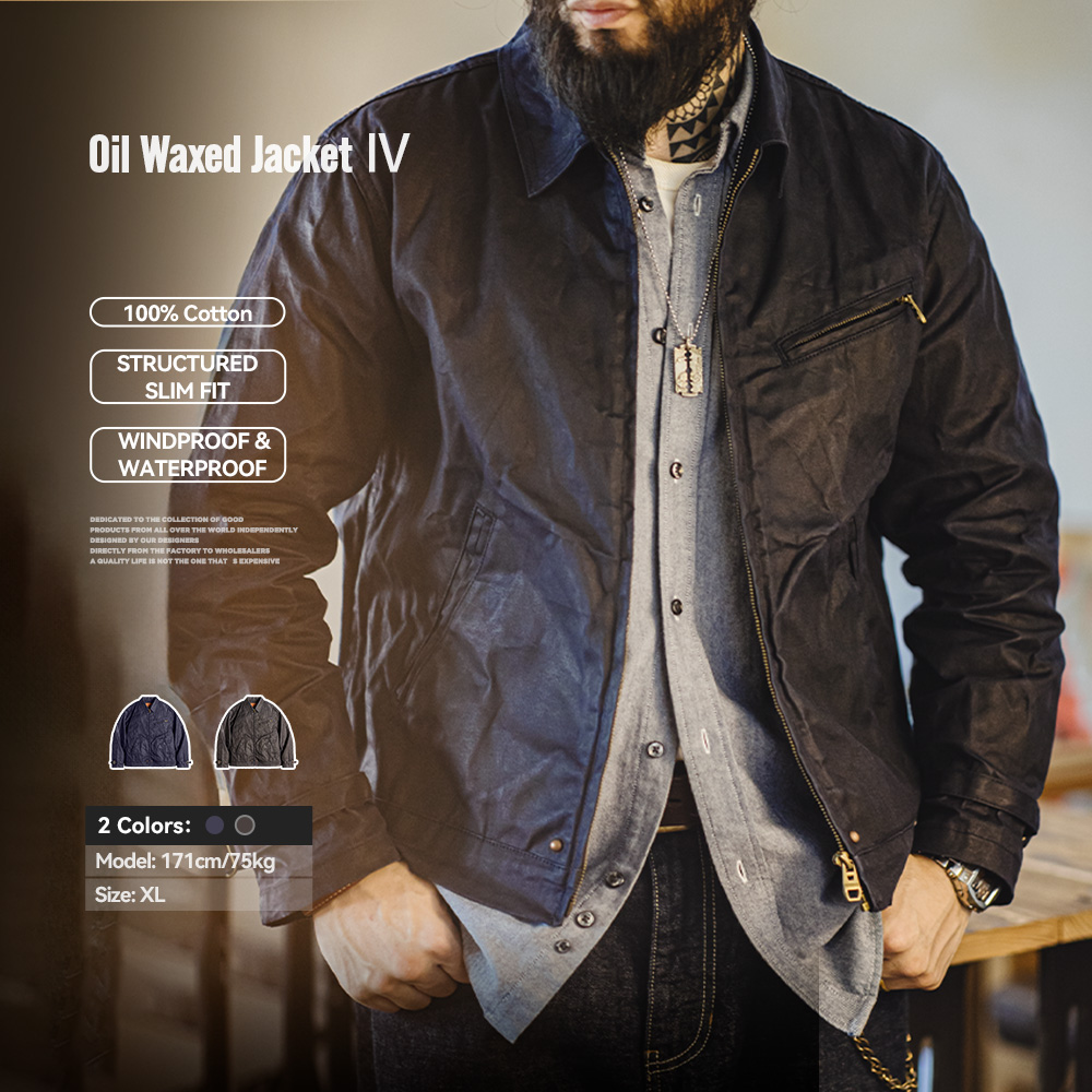 Down Jacket Packable - Maden Men's Vintage IV Oil Waxed