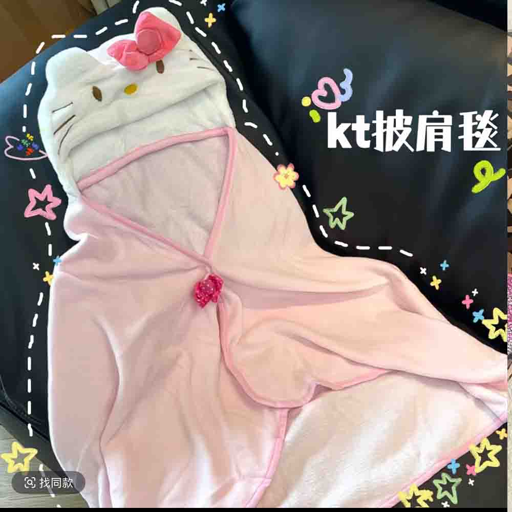 Shawl Wrap Winter - Cute Hellokitty Cloak Shawl Air Conditioning