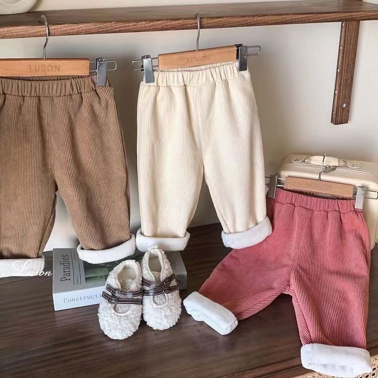 Autumn Winter Children Clothes - Corduroy Pant Warm 评论和价格