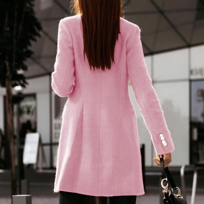 652F Womens Fall Winter Wool C - Wool Coat Peacoat 评论和价格