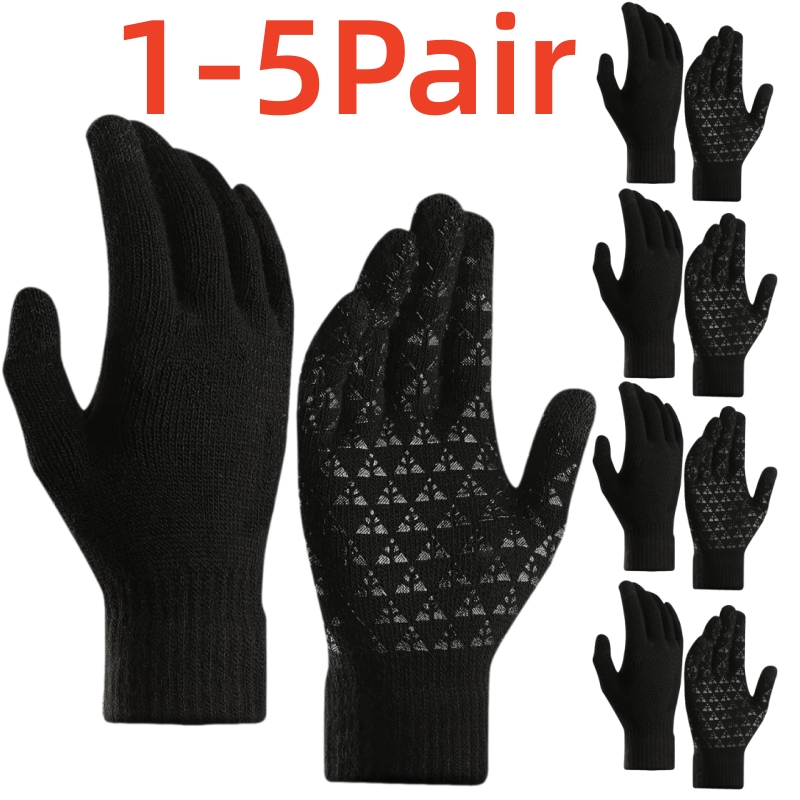1-5Pairs Winter Outdoor Sports - Touch Screen Gloves 评论和价格