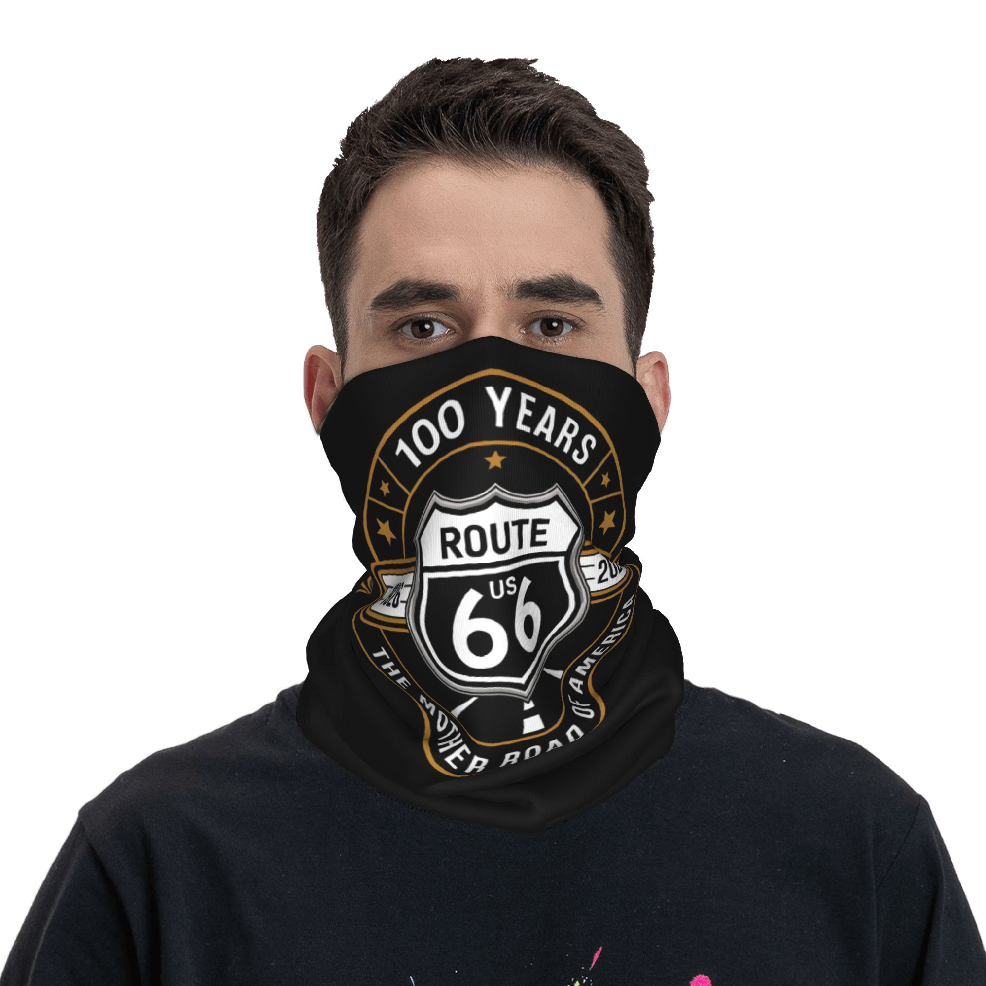 Custom Route 66 Bandana Neck W - Neck Gaiter Fleece 评论和价格