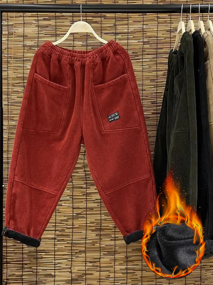 Casual Plus Velvet Womens Hare - Corduroy Pant Warm 评论和价格