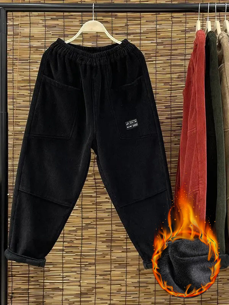 Casual Plus Velvet Womens Hare - Corduroy Pant Warm 评论和价格