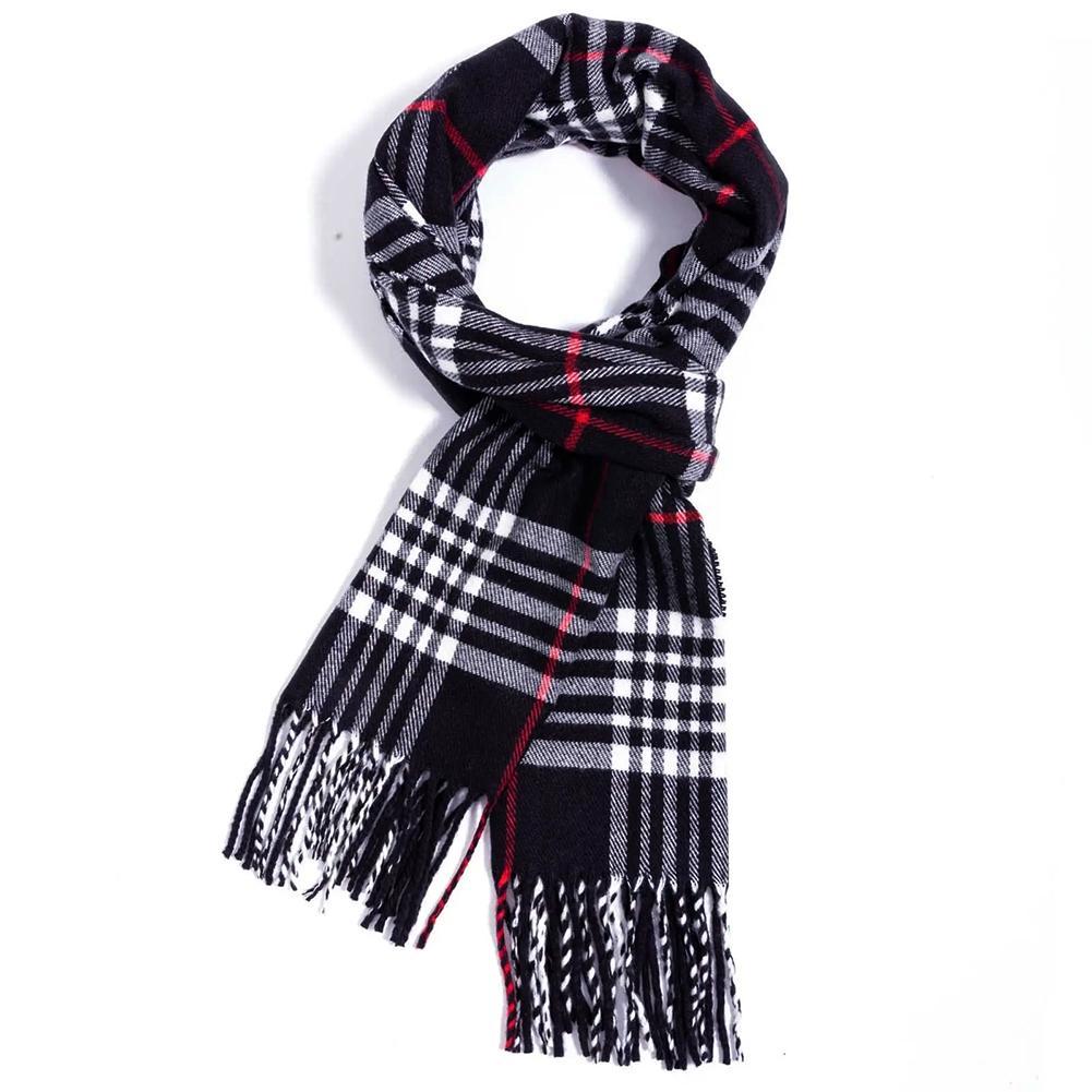 British Style Winter Scarves F - Wool Scarf Men 评论和价格