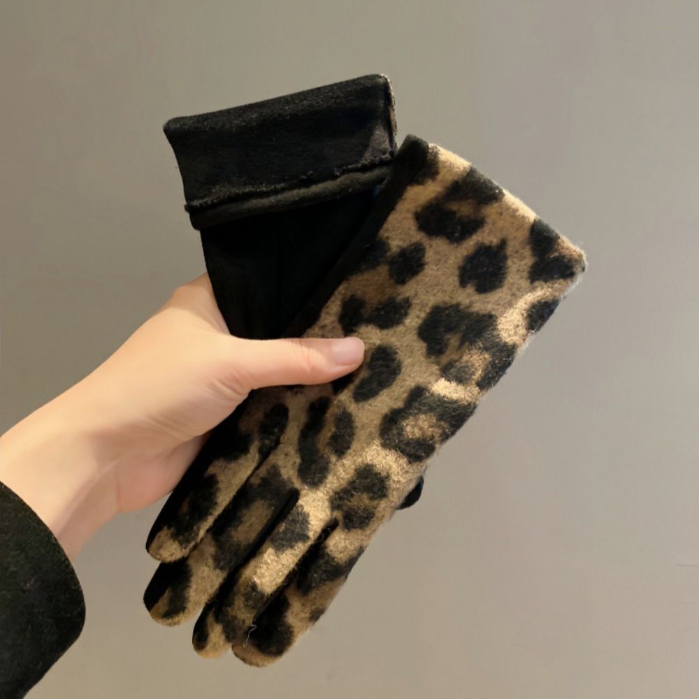 Fashion Cashmere Leopard-print - Touch Screen Gloves 评论和价格