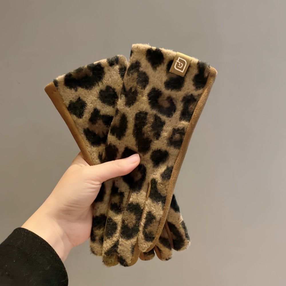 Fashion Cashmere Leopard-print - Touch Screen Gloves 评论和价格