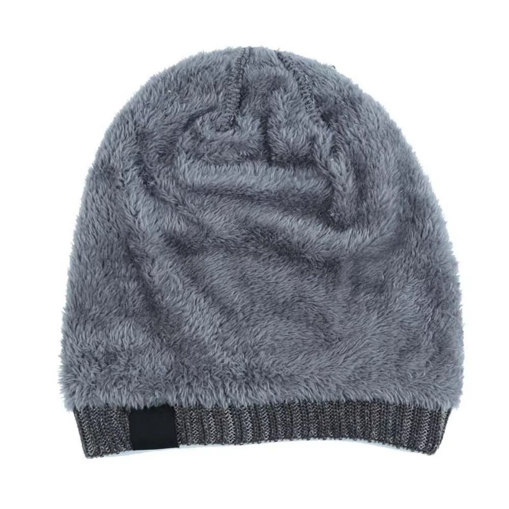 Casual Thickened Fleece Pile C - Knit Beanie Hat Warm 评论和价格
