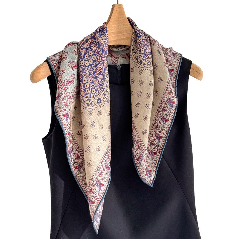 70% wool 30% Real Silk Scarf f - Wool Scarf Men 评论和价格