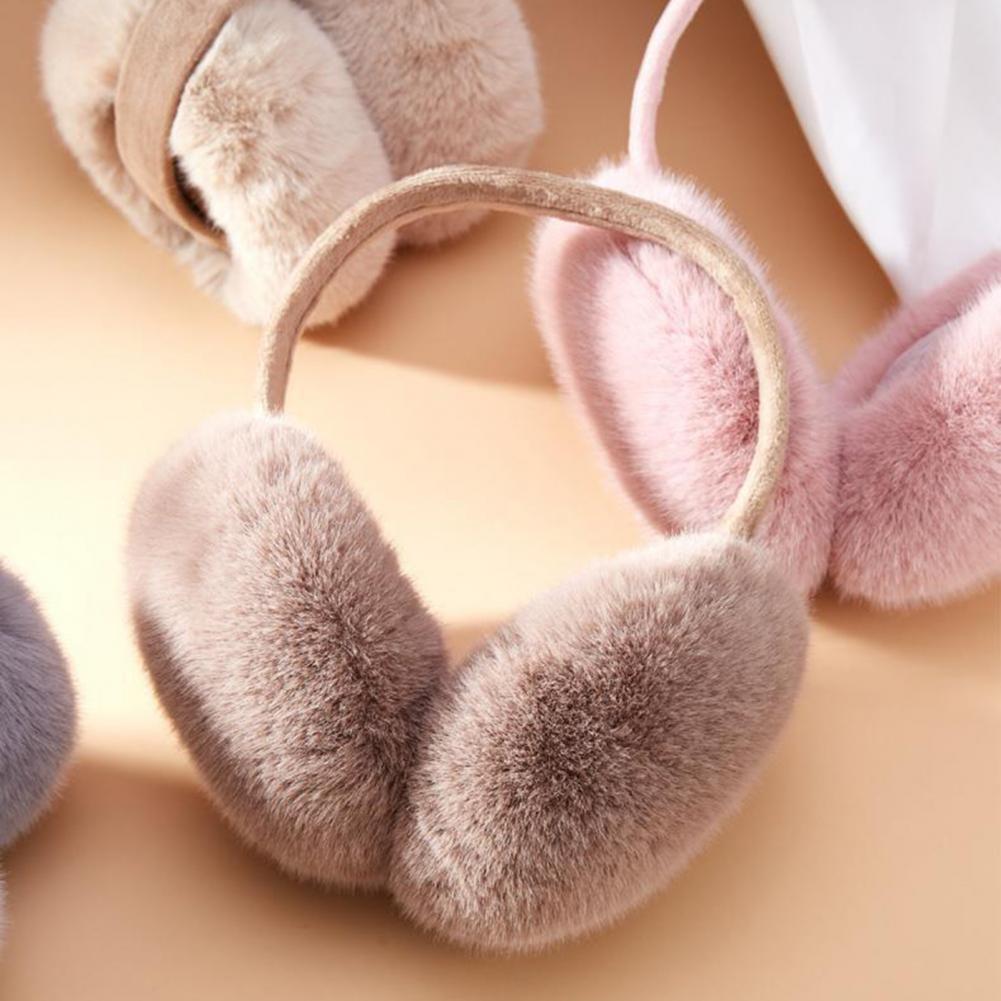 Women Winter Earmuffs Plush Ea - Earmuffs Foldable 评论和价格