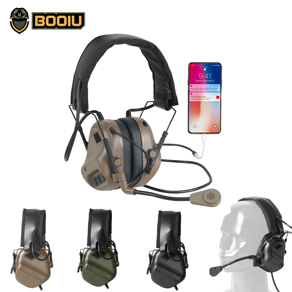 BOOIU Tactical Electronic Shoo - Earmuffs Foldable 评论和价格