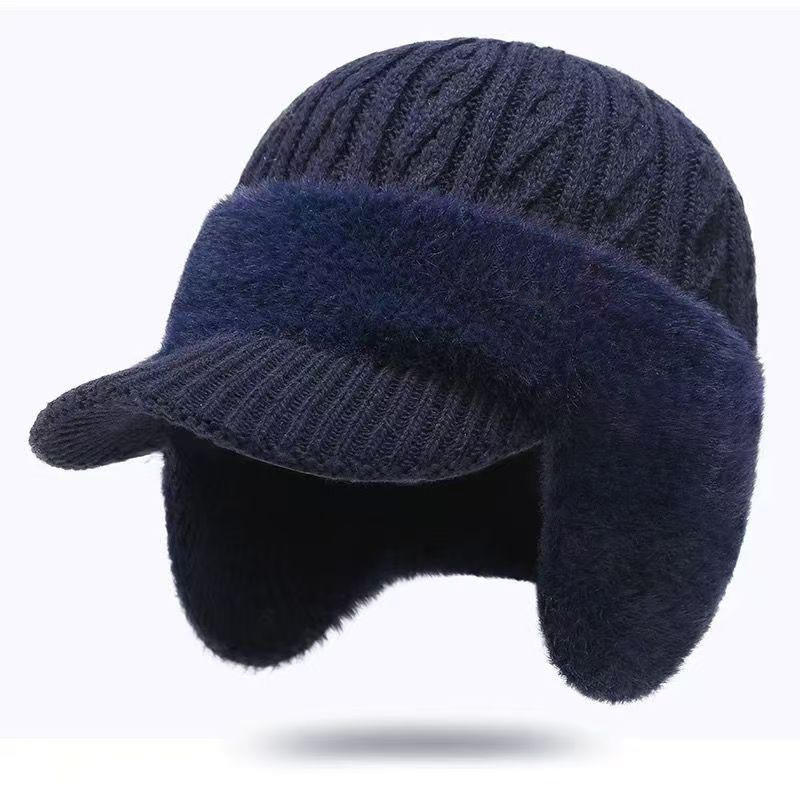 New Unisex Winter Hat Plush Fu - Knit Beanie Hat Warm 评论和价格