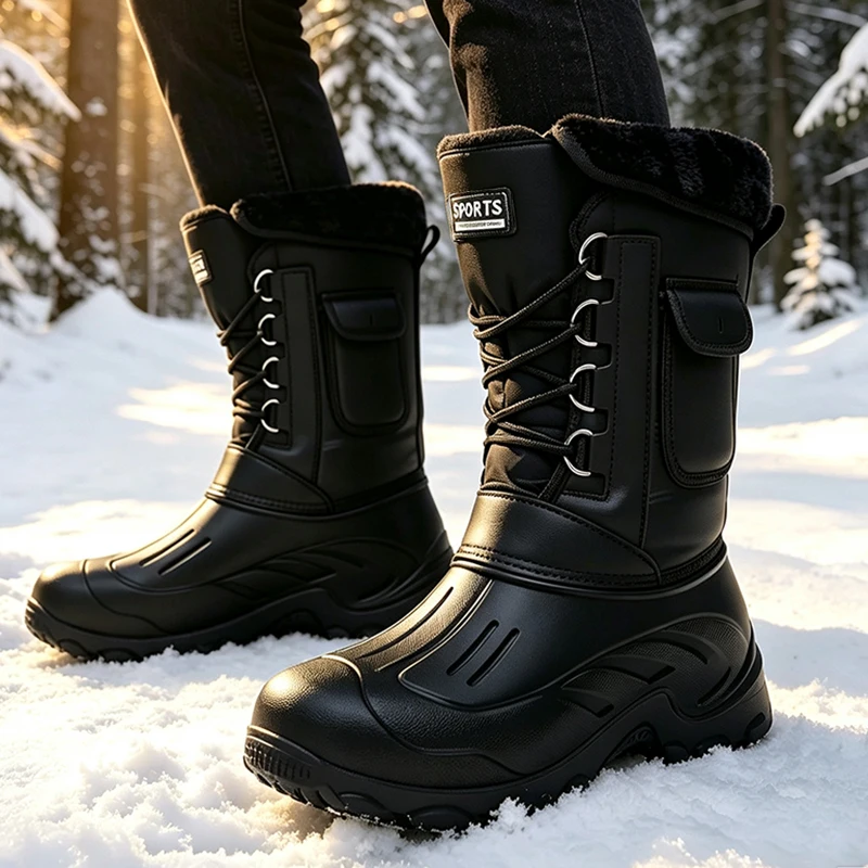 Men Winter Snow Boots Outdoor  - Waterproof Winter Boot 评论和价格