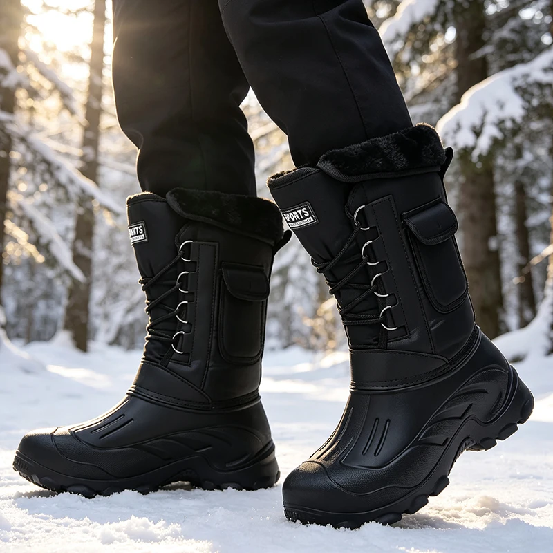 Men Winter Snow Boots Outdoor  - Waterproof Winter Boot 评论和价格