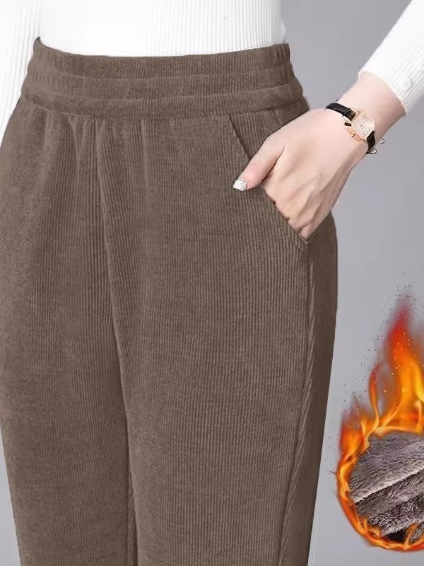 Thickened Straight Leg Pants W - Corduroy Pant Warm 评论和价格