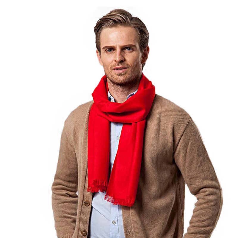 Fashion Winter Solid Color Men - Wool Scarf Men 评论和价格