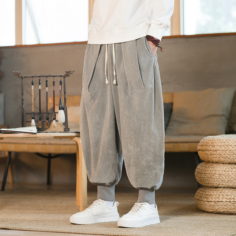 2023 Men Winter Solid Color Co - Corduroy Pant Warm 评论和价格