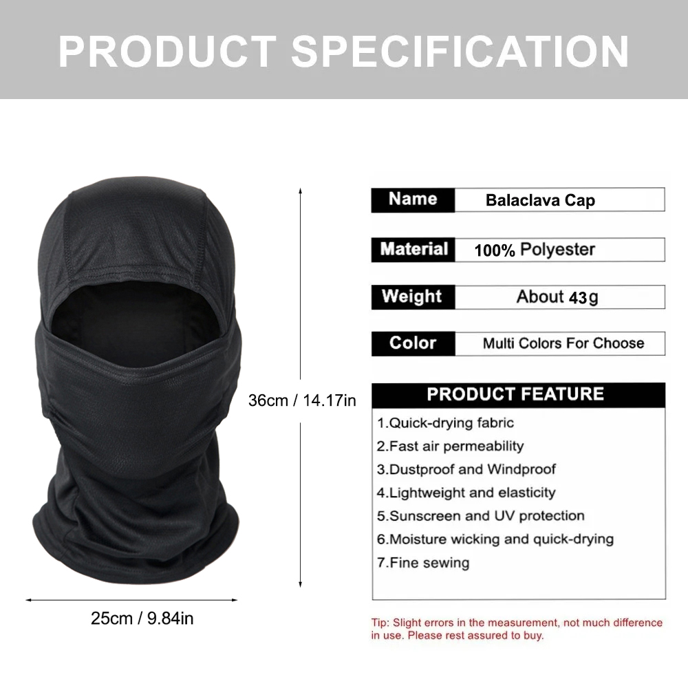 5Pcs Camo Balaclava Full Face  - Balaclava Ski Mask 评论和价格