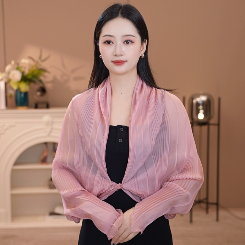 Solid Color Sun Protection Top - Shawl Wrap Winter 评论和价格