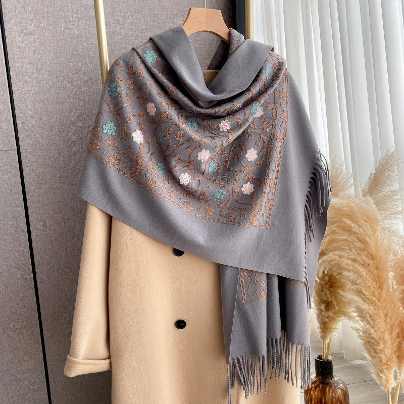 2025 New Embroidery Cashmere S - Cashmere Pashmina Wrap 评论和价格
