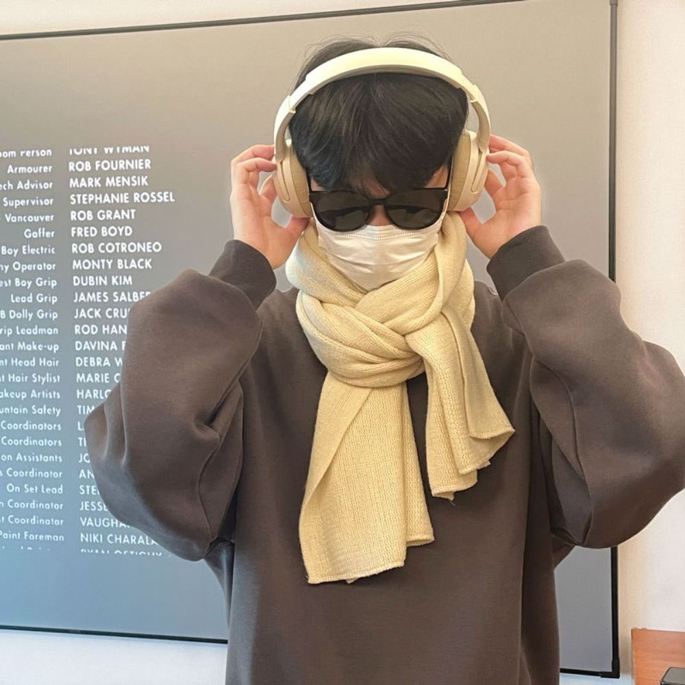 High Quality Solid Color Men W - Wool Scarf Men 评论和价格