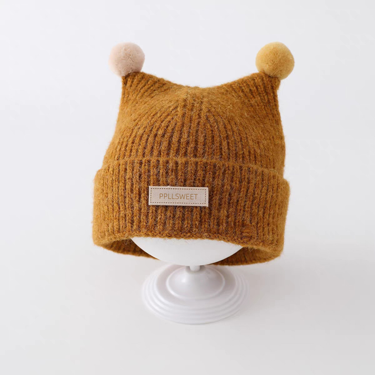 1-4Year Baby Knitted Hat Cute  - Knit Beanie Hat Warm 评论和价格