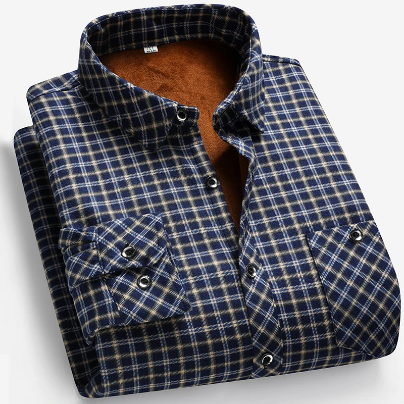 2026 Autumn and Winter Men's F - Flannel Shirt Lined 评论和价格