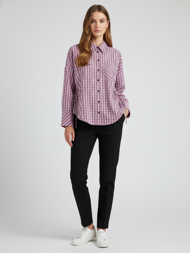 Women's Trendy Plaid Shirt Ele - Flannel Shirt Lined 评论和价格