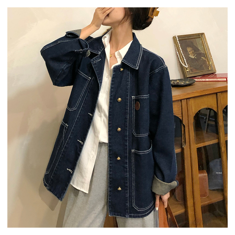 Dark Blue Denim Jacket Women S - Down Jacket Packable 评论和价格