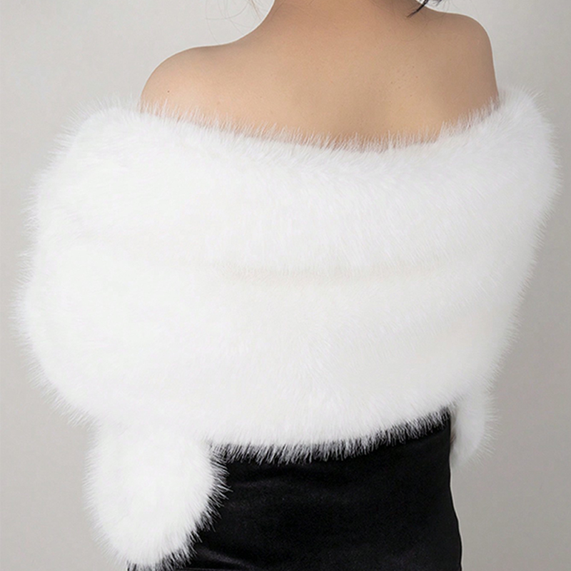 A Handmade Polyester Faux Fox  - Shawl Wrap Winter 评论和价格