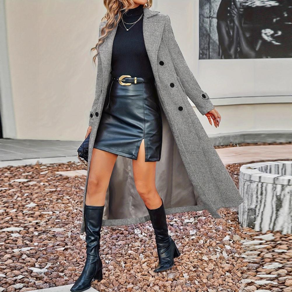 Autumn Coat Women's Long Wool  - Wool Coat Peacoat 评论和价格