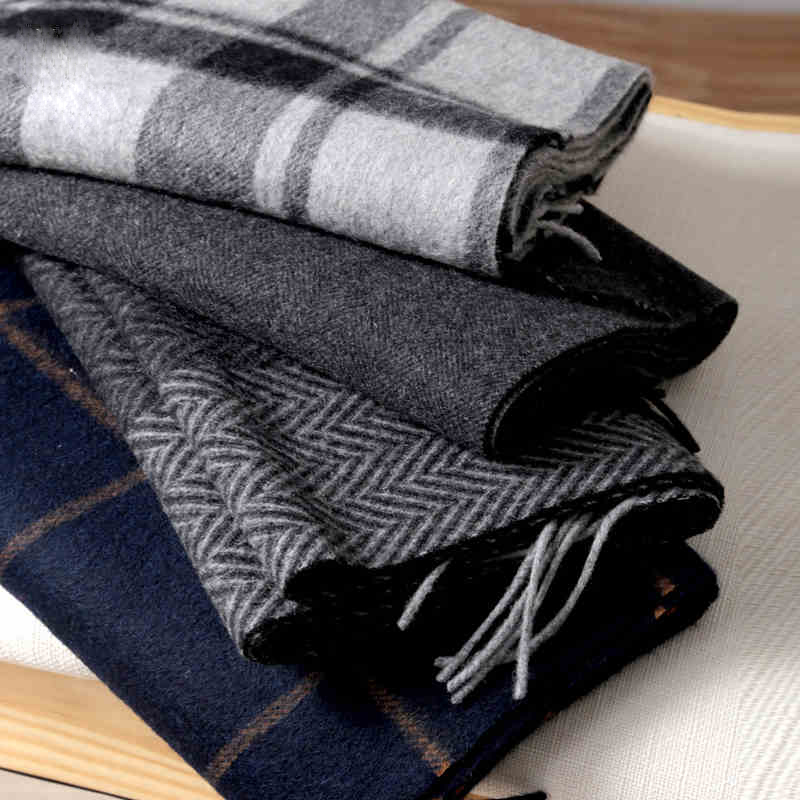 Pashmina Scarf Men Winter Stri - Wool Scarf Men 评论和价格
